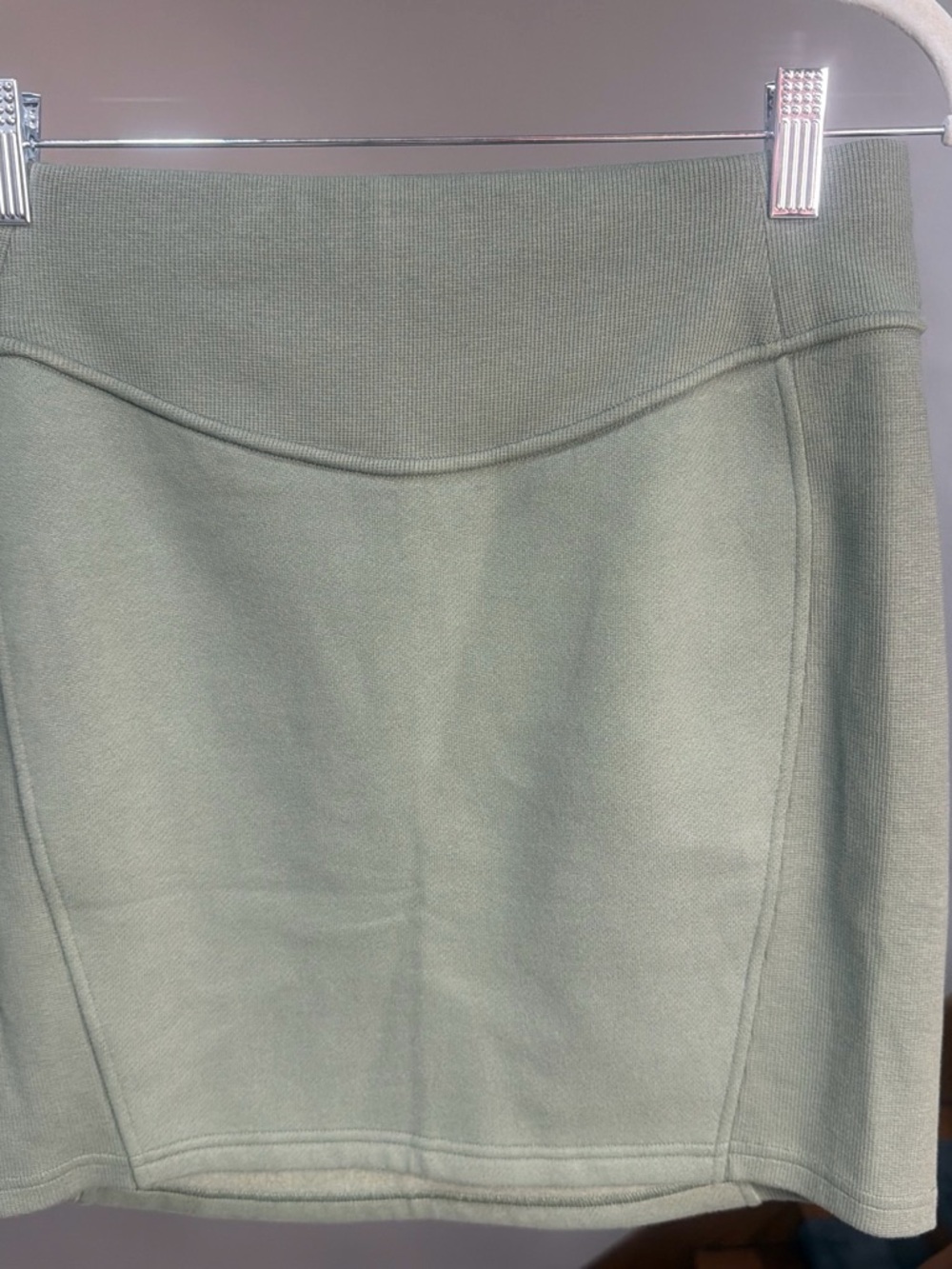 lululemon athletica Olive Green Knit Mini Skirt